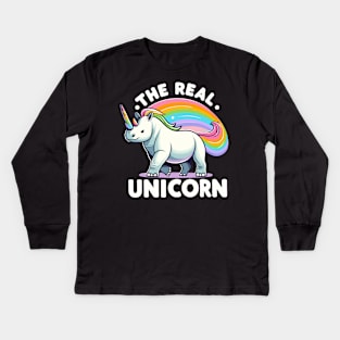 The Real Unicorn: Rhino Kids Long Sleeve T-Shirt